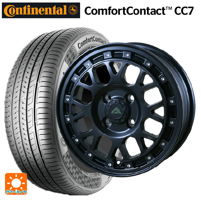 165/65R15 81T コンチネンタル コンフォートコンタクト CC7 正規品 ドゥオール フェニーチェ XC8 マットブラックミルド 15-6J 国産車用 サマータイヤホイール4本セット|タイヤホイール専門店コニシタイヤ
