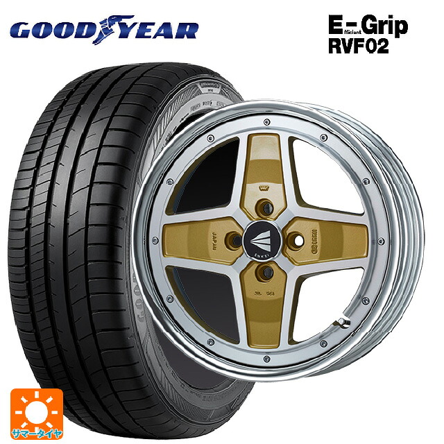 ミツビシ デリカミニ(FF車)(B3系)用 165/55R15 75V グッドイヤー エフィシェントグリップ RVF02 エンケイ ネオクラシック アパッチ2 マシニングゴールド 新品サマータイヤホイール 4本セット 80,905円