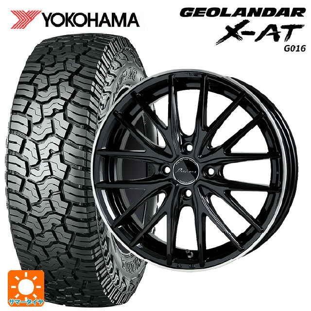 スズキ ハスラー(MR52/92S)用 165/70R15 82S ヨコハマ ジオランダー X-AT G016 ブラックレター 正規品 # ホットスタッフ プレシャス アスト M1 BK/リムP 新品サマータイヤホイール 4本セット