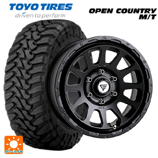 トヨタ ランドクルーザー300(300系)用 275/70R18 125/122P トーヨー オープンカントリー MT ブラックレター # エクシズルライン デルタフォース オーバル FF # サテンブラック 新品サマータイヤホイール 4本セット