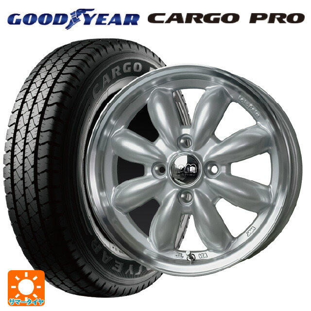 145/80R12 80/78N グッドイヤー カーゴプロ ホットスタッフ ララパーム カップ2 S/リムP 12-4J 国産車用 サマータイヤホイール4本セット|タイヤホイール専門店コニシタイヤ