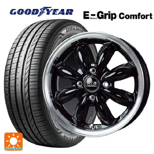 ニッサン ノートオーラ(E13)用 195/65R15 91H グッドイヤー エフィシェントグリップ コンフォート ホットスタッフ ララパーム カップ2 BK/リムP 新品サマータイヤホイール 4本セット|タイヤホイール専門店コニシタイヤ