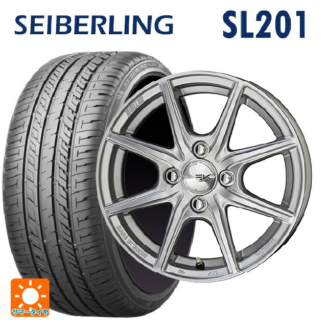 215/60R17 96H セイバーリング セイバーリング SL201(ブリヂストン工場生産） 共豊 ザインEK シャインシルバー 17-7J 国産車用 サマータイヤホイール4本セット