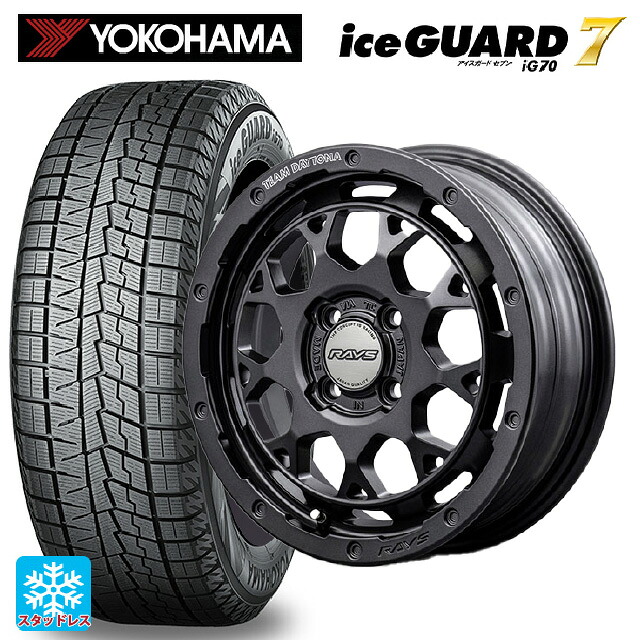 165/50R15 73Q ヨコハマ アイスガード7(IG70) レイズ チームデイトナ M9+ スペックm # AOJ 15-5J 国産車用 スタッドレスタイヤホイール4本セット|タイヤホイール専門店コニシタイヤ