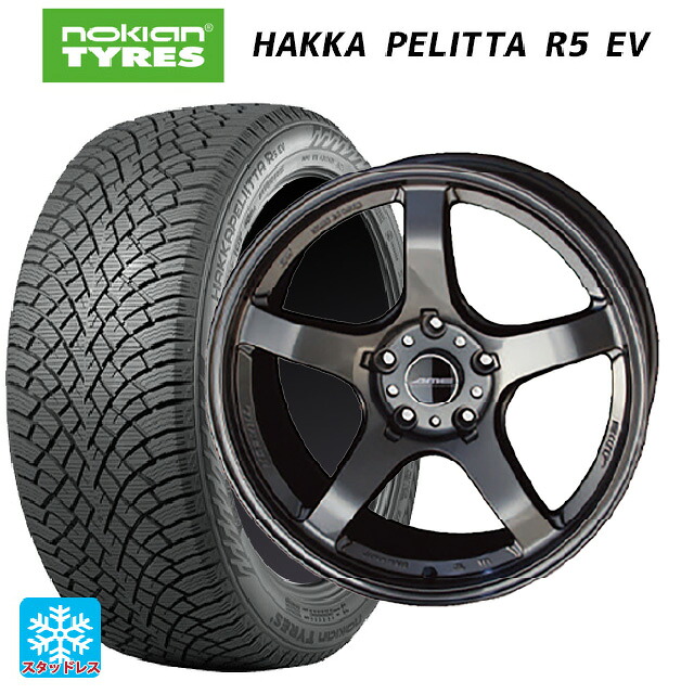 トヨタ bZ4X(11/15系)用 235/60R18 107R XL ノキアン ハッカペリッタR5 EV 共豊 トレーサー GTV GUN BLACK 新品スタッドレスタイヤホイール 4本セット