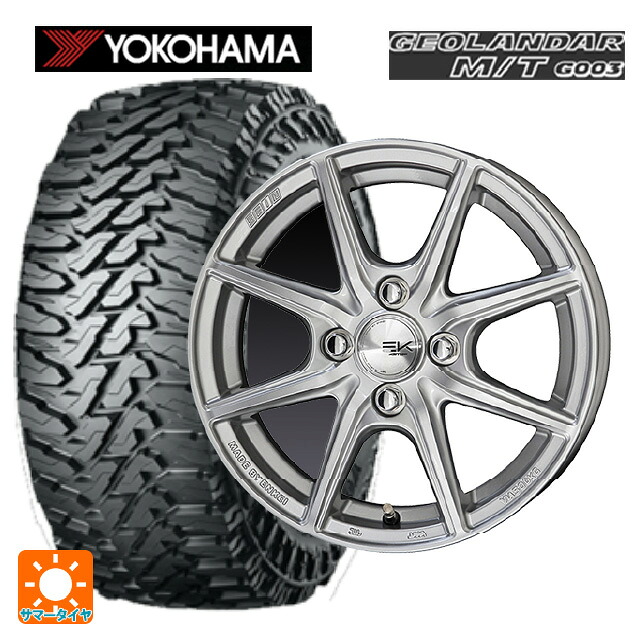 215/70R16 100/97Q ヨコハマ ジオランダー M/T G003 正規品 共豊 ザインEK シャインシルバー 16-6.5J 国産車用 サマータイヤホイール4本セット