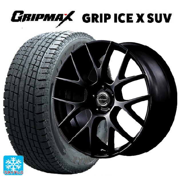 在庫有 トヨタ アルファード(40系)用 225/60R18 104H XL グリップマックス グリップアイスX SUV ブラックレター # エムアイディー レフィナーダ モーション3 リミテッドエディション(数量限定仕様） # ストロングガンメタ 新品スタッドレスタイヤホイール 4本セット
