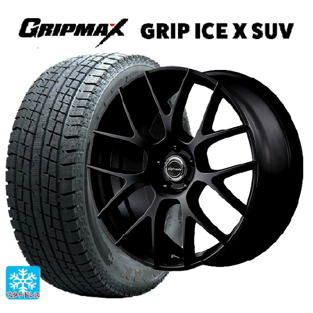 レクサス GX(250系)用 265/65R18 114Q グリップマックス グリップアイスX SUV ブラックレター エムアイディー レフィナーダ モーション3 ブラックエディション(数量限定仕様） # セミグロスブラック 新品スタッドレスタイヤホイール 4本セット