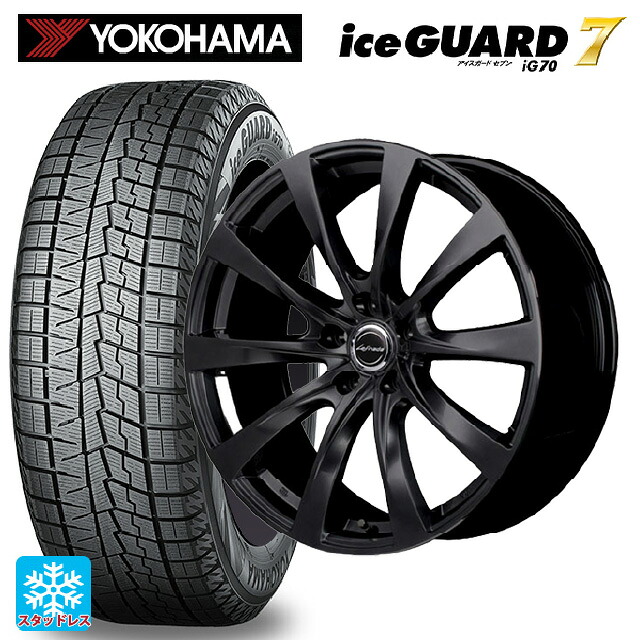 トヨタ クラウンスポーツ(36系)用 225/45R21 95Q ヨコハマ アイスガード7(IG70) エムアイディー レフィナーダ モーション2 ブラックエディション(数量限定仕様） # セミグロスブラック 新品スタッドレスタイヤホイール 4本セット