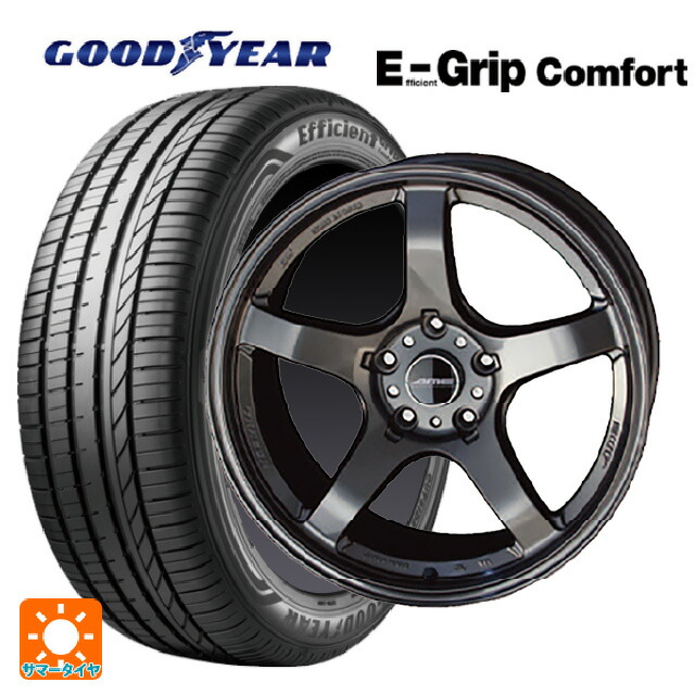 235/50R18 101W XL グッドイヤー エフィシェントグリップ コンフォート 共豊 トレーサー GTV GUN BLACK 18-8.5J 国産車用 サマータイヤホイール4本セット