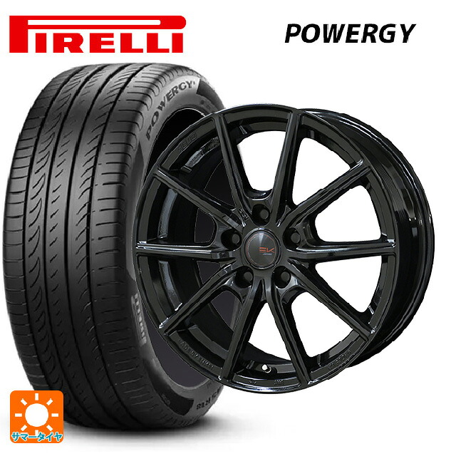 185/60R15 84H ピレリ パワジー 正規品 共豊 ザインEK ソリッドブラック 15-5.5J 国産車用 サマータイヤホイール4本セット