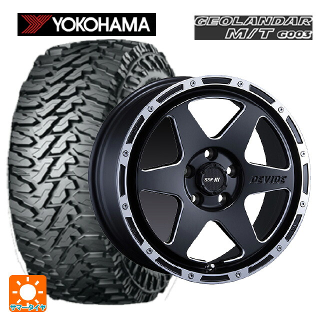 ミツビシ デリカD:5(3DA系)用 215/70R16 100/97Q ヨコハマ ジオランダー M/T G003 正規品 タナベ SSR ディバイド TR-6 フラットブラックポリッシュ 新品サマータイヤホイール 4本セット
