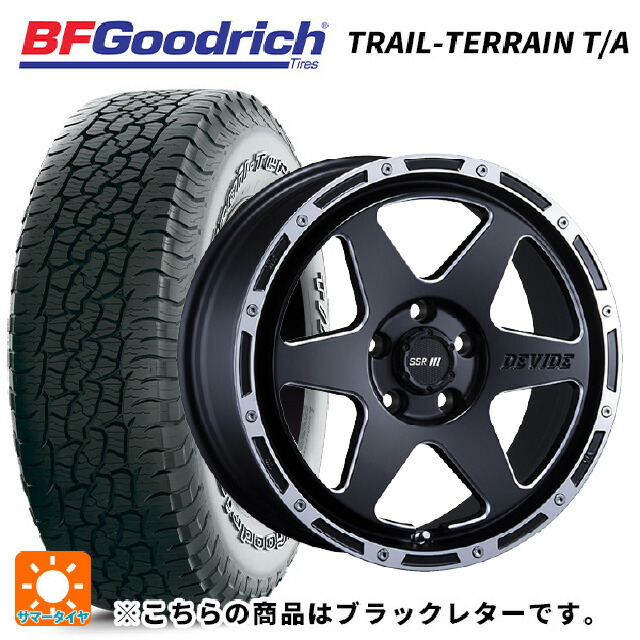 トヨタ アルファード(30系)用 225/60R17 99H BFグッドリッチ トレイルテレーン T/A ブラックレター 正規品 タナベ SSR ディバイド TR-6 フラットブラックポリッシュ 新品サマータイヤホイール 4本セット