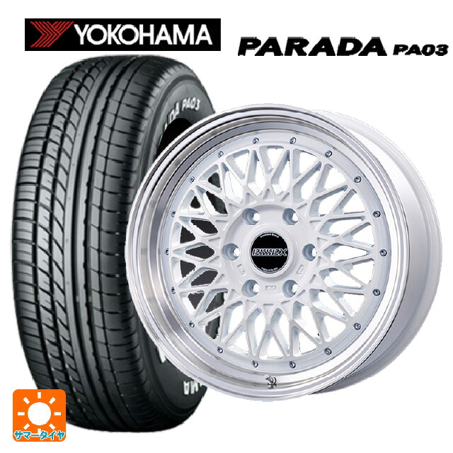 トヨタ ハイエース(200系)用 225/50R18 107/105H ヨコハマ パラダ PA03 ブラックレター シーアールエス エセックス ENCM 1P WH 新品サマータイヤホイール 4本セット