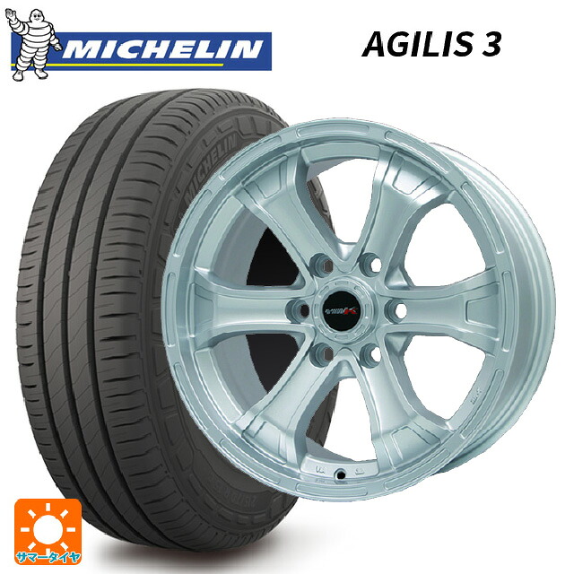トヨタ ハイエース(200系)用 215/70R15 109/107S ミシュラン 正規品 アジリス 3 ビックウェイ ビーマッド ケー S 新品サマータイヤホイール 4本セット
