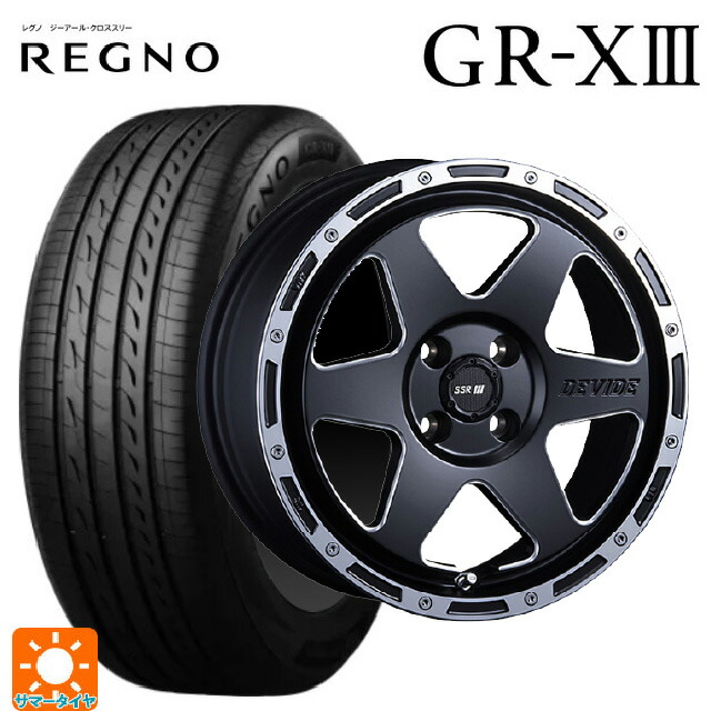 215/60R16 95V ブリヂストン レグノ GR-X3 正規品 タナベ SSR ディバイド TR-6 フラットブラックポリッシュ 16-6.5J 国産車用 サマータイヤホイール4本セット