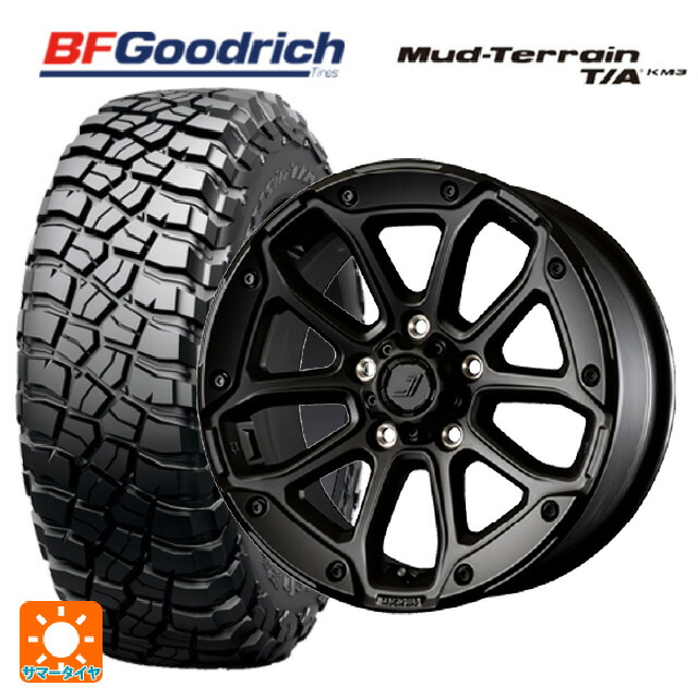 ジープ グラディエーター(JT系)用 35×12.5R17 121Q BFグッドリッチ マッドテレーン TA KM3 ブラックレター 正規品 ジェップセン MJCR216 ステルスブラック 新品サマータイヤホイール 5本セット|タイヤホイール専門店コニシタイヤ