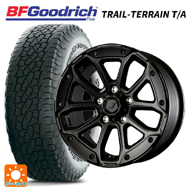 ジープ グラディエーター(JT系)用 245/75R17 112T BFグッドリッチ トレイルテレーン T/A ホワイトレター 正規品 ジェップセン MJCR216 ステルスブラック 新品サマータイヤホイール 4本セット｜タイヤホイール専門店コニシタイヤ