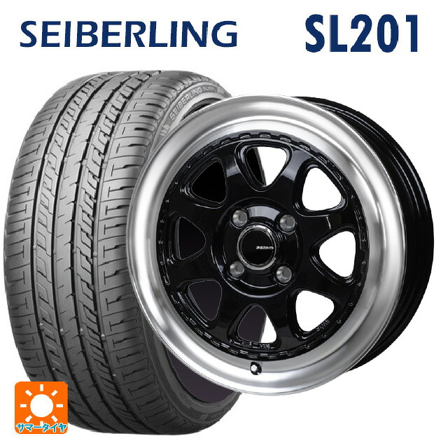 165/50R15 73V セイバーリング セイバーリング SL201(ブリヂストン工場生産） ジャパン三陽 モンツァ ピエディーノ スタイルW DBR 15-4.5J 国産車用 サマータイヤホイール4本セット