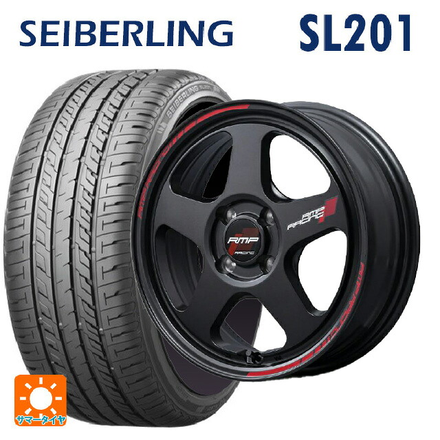 185/55R16 83V セイバーリング セイバーリング SL201(ブリヂストン工場生産） エムアイディー MIDレーシング TR50 ターマックブラック 16-6J 国産車用 サマータイヤホイール4本セット｜タイヤホイール専門店コニシタイヤ