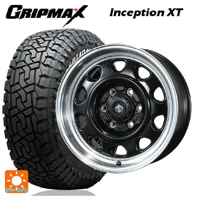 トヨタ ランドクルーザープラド(150系)用 275/70R17 121/118Q グリップマックス インセプション X/T ホワイトレター トピー ランドフット SWZ グロスブラックリムポリッシュ 新品サマータイヤホイール 4本セット