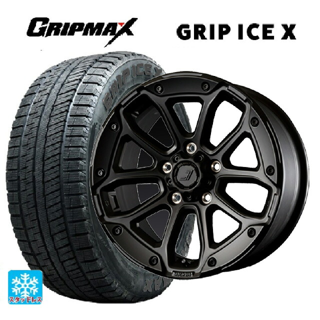 トヨタ ノア(90系)用 205/60R16 96T XL グリップマックス グリップアイスX ブラックレター # ジェップセン MJCR216 ステルスブラック 新品スタッドレスタイヤホイール 4本セット
