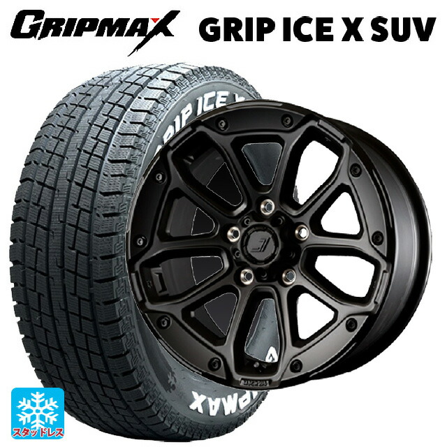 トヨタ ハリアー(80系)用 2024年製 225/65R17 102T グリップマックス グリップアイスX SUV ホワイトレター # ジェップセン MJCR216 ステルスブラック 新品スタッドレスタイヤホイール 4本セット