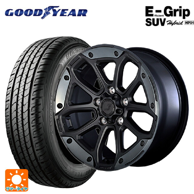 225/55R17 97V グッドイヤー エフィシェントグリップSUV HP01 ジェップセン MJCR216 フラットブラック/TMC 17-8J 国産車用 サマータイヤホイール4本セット|タイヤホイール専門店コニシタイヤ