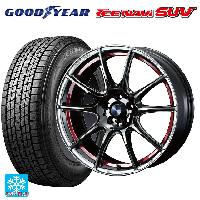 235/60R18 107Q XL グッドイヤー アイスナビ SUV # ウェッズ ウェッズスポーツ SA25R RLC 18-8J 国産車用 スタッドレスタイヤホイール4本セット|タイヤホイール専門店コニシタイヤ