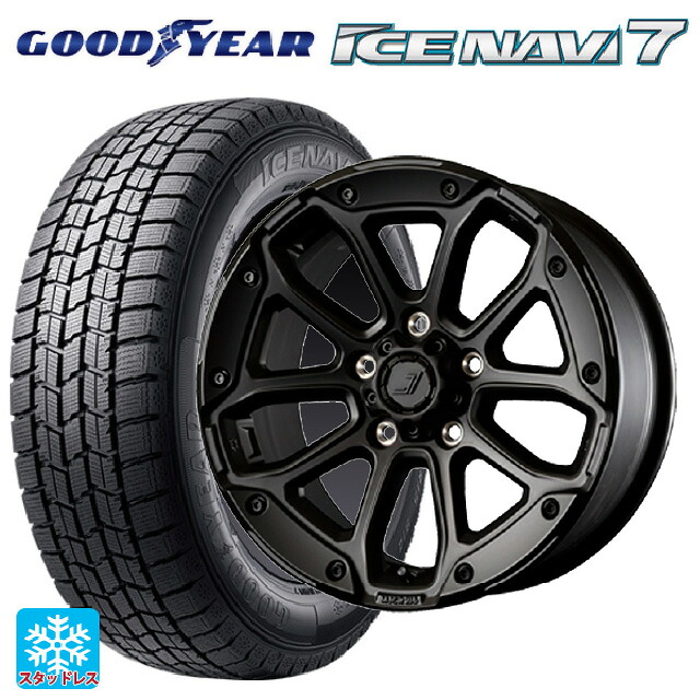 225/55R17 97Q グッドイヤー アイスナビ7(数量限定) # ジェップセン MJCR216 ステルスブラック 17-8J 国産車用 スタッドレスタイヤホイール4本セット|タイヤホイール専門店コニシタイヤ
