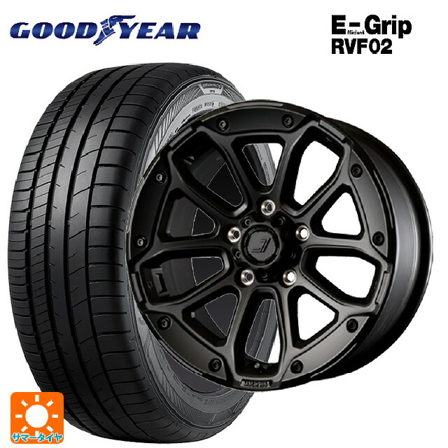 215/45R17 91W XL グッドイヤー エフィシェントグリップ RVF02 ジェップセン MJCR216 ステルスブラック 17-8J 国産車用 サマータイヤホイール4本セット