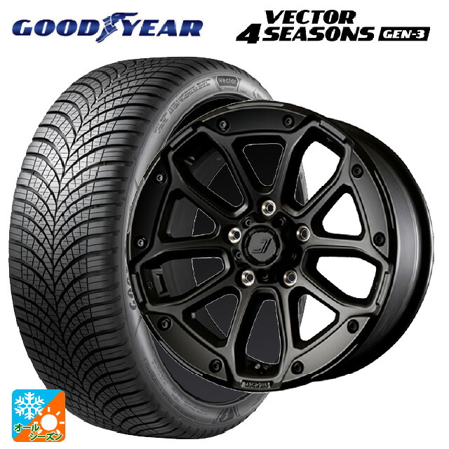 215/60R17 100V XL グッドイヤー ベクター4シーズンズ ジェン3 ジェップセン MJCR216 ステルスブラック 17-8J 国産車用 オールシーズンタイヤホイール4本セット|タイヤホイール専門店コニシタイヤ