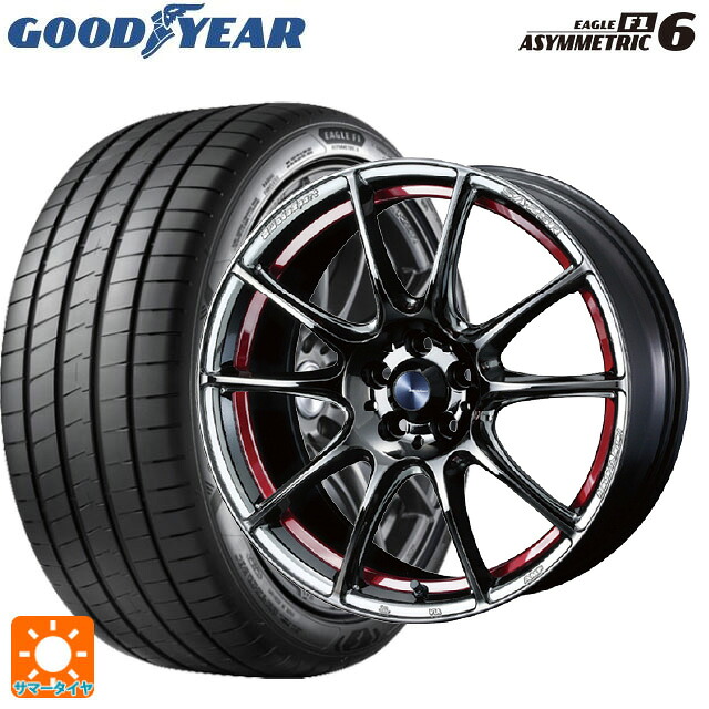 225/60R18 104W XL グッドイヤー イーグル F1 アシメトリック6 ウェッズ ウェッズスポーツ SA25R RLC 18-7.5J 国産車用 サマータイヤホイール4本セット|タイヤホイール専門店コニシタイヤ