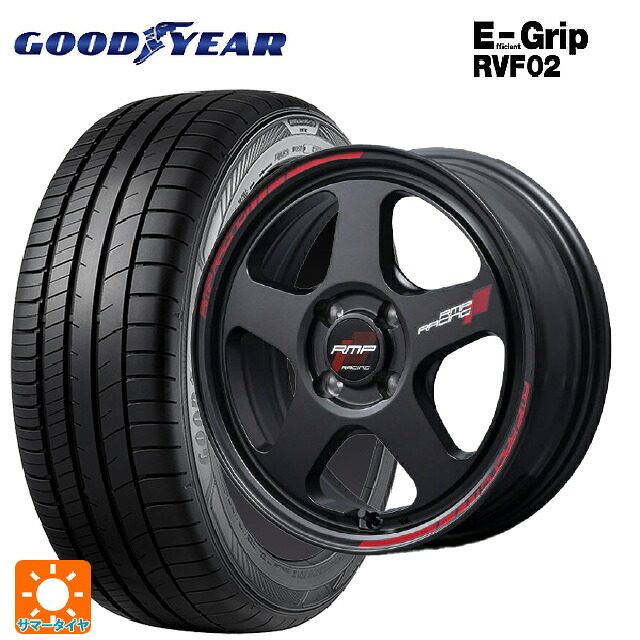 165/60R15 77H グッドイヤー エフィシェントグリップ RVF02 エムアイディー MIDレーシング TR50 ターマックブラック 15-5J 国産車用 サマータイヤホイール4本セット