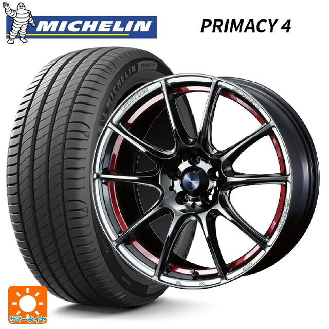 225/50R18 95V DT1(ホンダ承認) ミシュラン 正規品 プライマシー4 ウェッズ ウェッズスポーツ SA25R RLC 18-7.5J 国産車用 サマータイヤホイール4本セット