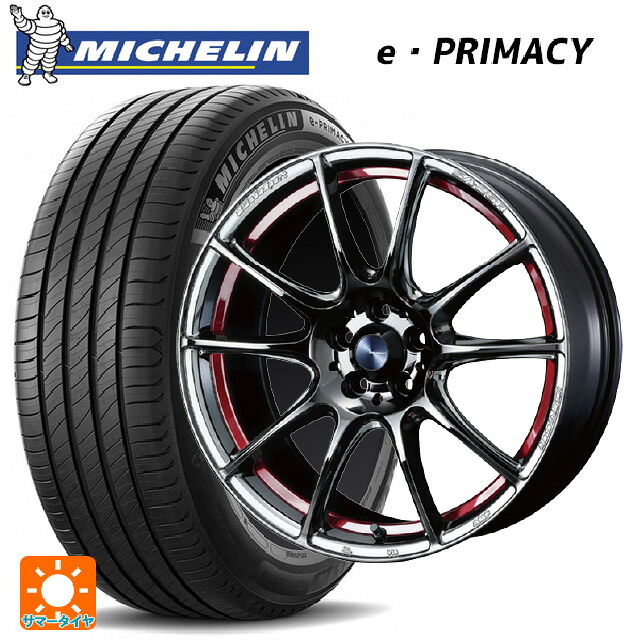 スバル フォレスター(SL系)用 225/55R18 98V ミシュラン 正規品 Eプライマシー ウェッズ ウェッズスポーツ SA25R RLC 新品サマータイヤホイール 4本セット