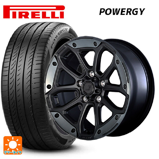 225/60R17 99H ピレリ パワジー 正規品 ジェップセン MJCR216 フラットブラック/TMC 17-8J 国産車用 サマータイヤホイール4本セット
