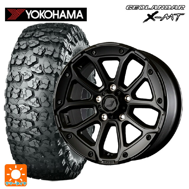 ジープ グラディエーター(JT系)用 35×12.5R17 121Q ヨコハマ ジオランダー X-MT G005 正規品 ジェップセン MJCR216 ステルスブラック 新品サマータイヤホイール 5本セット