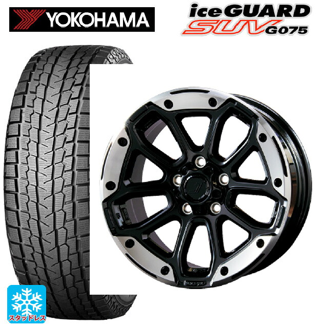 ミツオカ バディ()用 2025年製 235/70R16 106Q ヨコハマ アイスガードSUV G075 # ジェップセン MJCR216 DMC/グロスブラック 新品スタッドレスタイヤホイール 4本セット