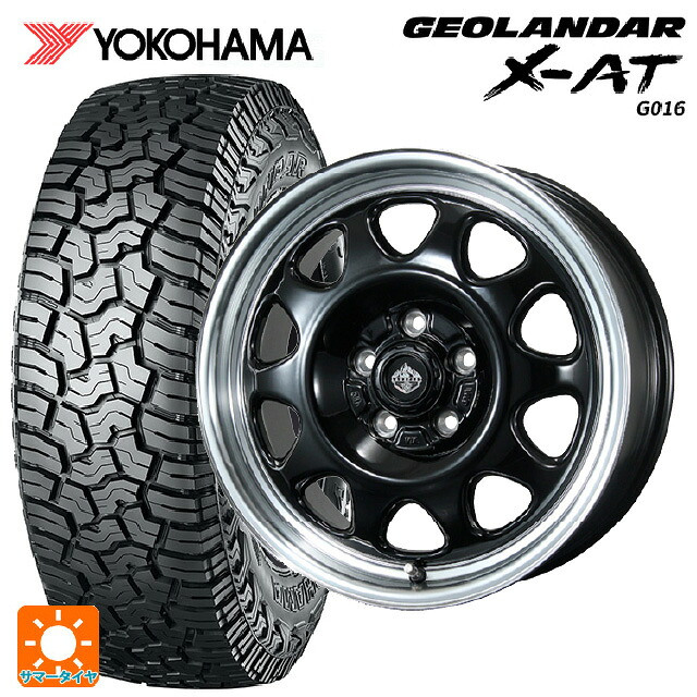 215/70R16 100/97Q ヨコハマ ジオランダー X-AT G016 ブラックレター 正規品 トピー ランドフット SWZ グロスブラックリムポリッシュ 16-7J 国産車用 サマータイヤホイール4本セット