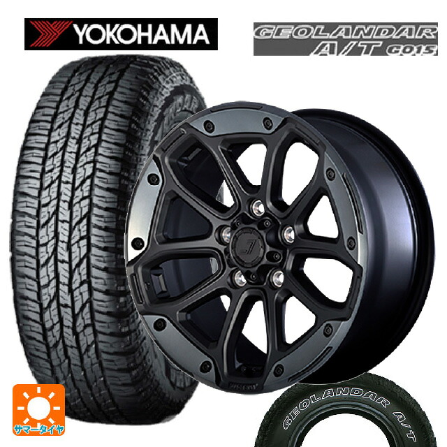 ジープ ラングラー(JL系)用 285/70R17 117T ヨコハマ ジオランダー A/T G015 ホワイトレター 正規品 ジェップセン MJCR216 フラットブラック/TMC 新品サマータイヤホイール 4本セット｜タイヤホイール専門店コニシタイヤ