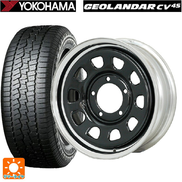 215/65R16 98H ヨコハマ ジオランダー CV G058 正規品 モリタ デイトナズ ブラック/クロームリム 16-5.5J 国産車用 サマータイヤホイール4本セット