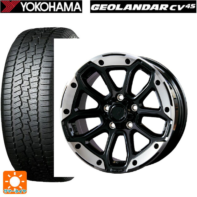ミツオカ バディ()用 225/70R16 103H ヨコハマ ジオランダー CV G058 正規品 ジェップセン MJCR216 DMC/グロスブラック 新品サマータイヤホイール 4本セット