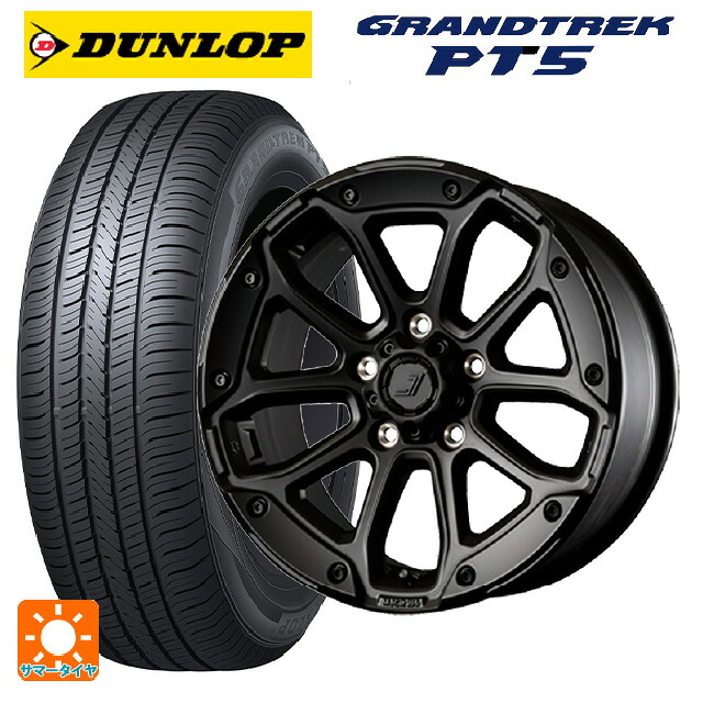 ジープ ラングラー(JL系)用 265/70R17 115S ダンロップ グラントレックPT5 ジェップセン MJCR216 ステルスブラック 新品サマータイヤホイール 4本セット
