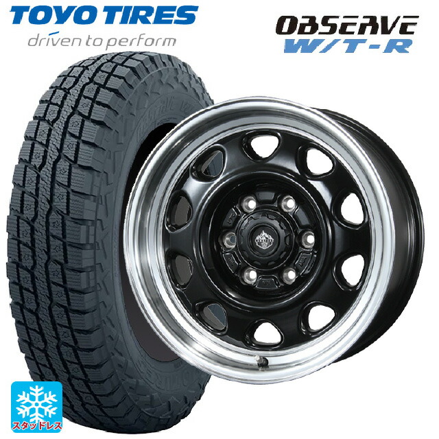 トヨタ ハイエース(200系)用 215/65R16 109/107Q トーヨー オブザーブ W/T-R トピー ランドフット SWZ グロスブラックリムポリッシュ 新品スタッドレスタイヤホイール 4本セット|タイヤホイール専門店コニシタイヤ
