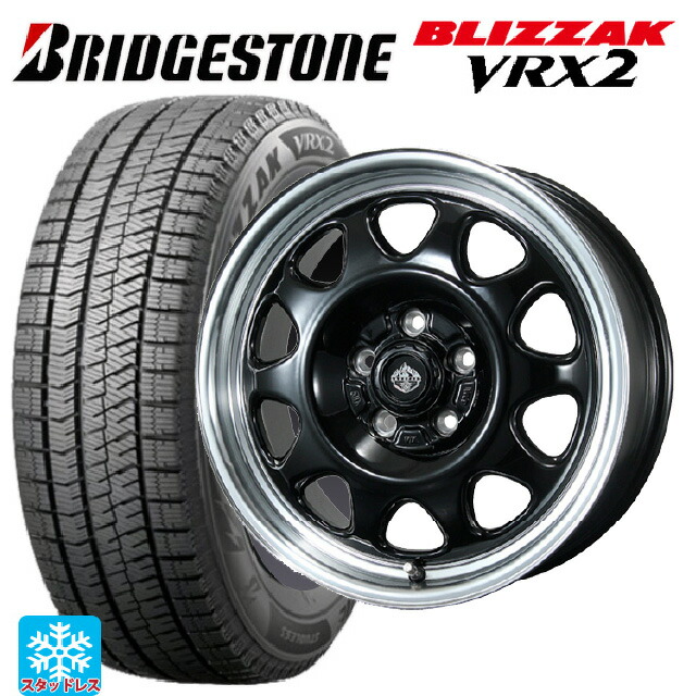 2024年製 195/60R16 89Q ブリヂストン ブリザック VRX2 正規品 トピー ランドフット SWZ グロスブラックリムポリッシュ 16-7J 国産車用 スタッドレスタイヤホイール4本セット