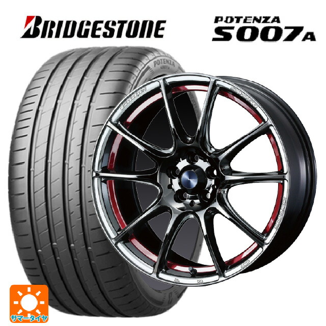 スバル WRX S4(VBH)用 255/40R18 99Y XL ブリヂストン ポテンザ S007A 正規品 ウェッズ ウェッズスポーツ SA25R RLC 新品サマータイヤホイール 4本セット