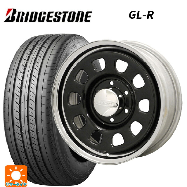 215/65R16 109/107R ブリヂストン GL-R 正規品 モリタ デイトナズ ブラック/クロームリム 16-6.5J 国産車用 サマータイヤホイール4本セット