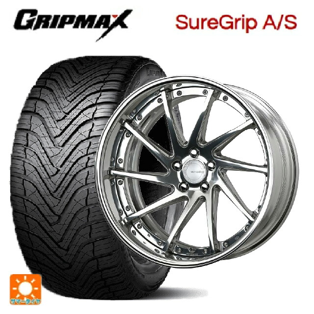 トヨタ ヴェルファイア(40系)用 225/55R19 99W グリップマックス シュアグリップ A/S ブラックレター ワーク グノーシス CVS PP2 新品オールシーズンタイヤホイール 4本セット