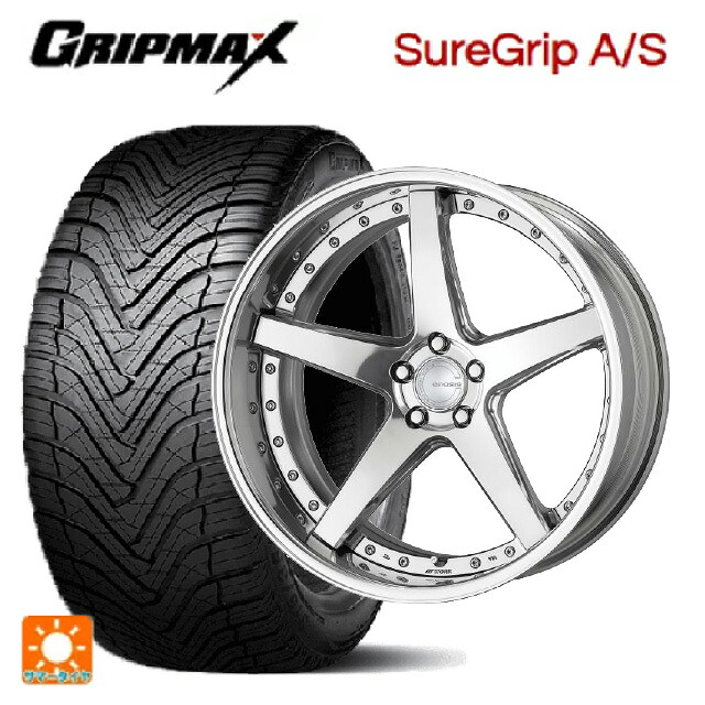 トヨタ ヴェルファイア(40系)用 225/55R19 99W グリップマックス シュアグリップ A/S ブラックレター ワーク グノーシス CVF PP2 新品オールシーズンタイヤホイール 4本セット
